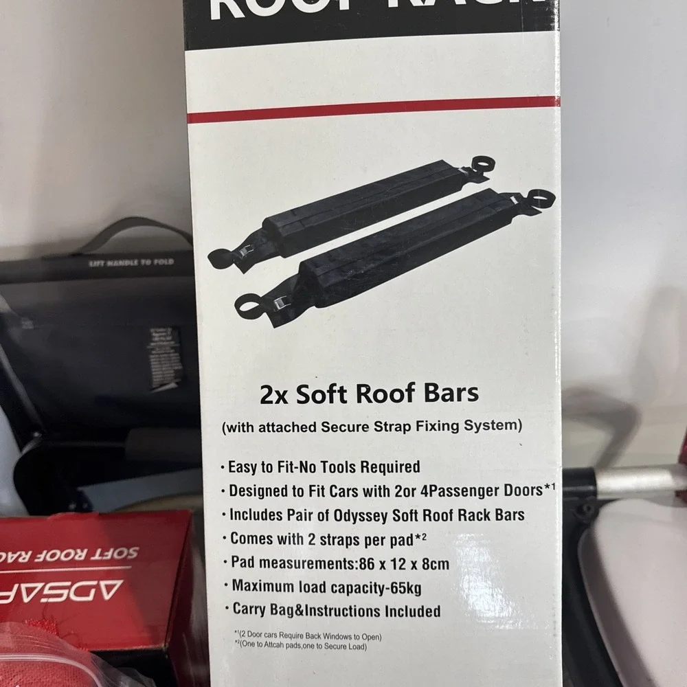 Padded Roof Rack‎ Pads, Premium for Canoes, Paddle Boards & Surfboards, Luggage